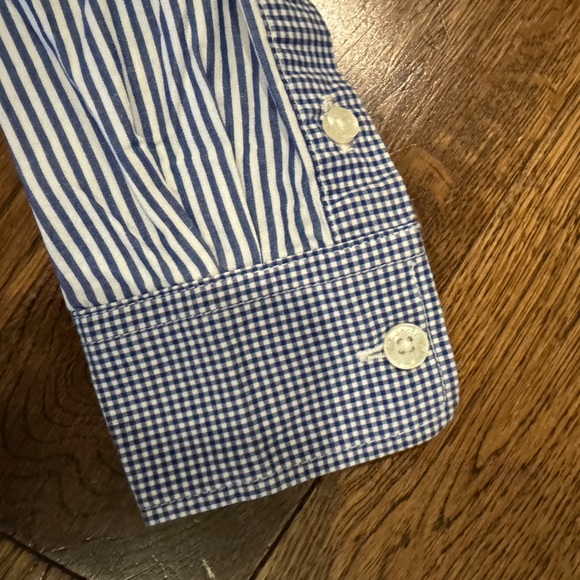 Mini Boden Toddler Striped Checkered Oxford Shirt. 5T - Picture 5 of 5